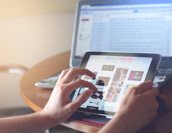 using responsive website on tablet
